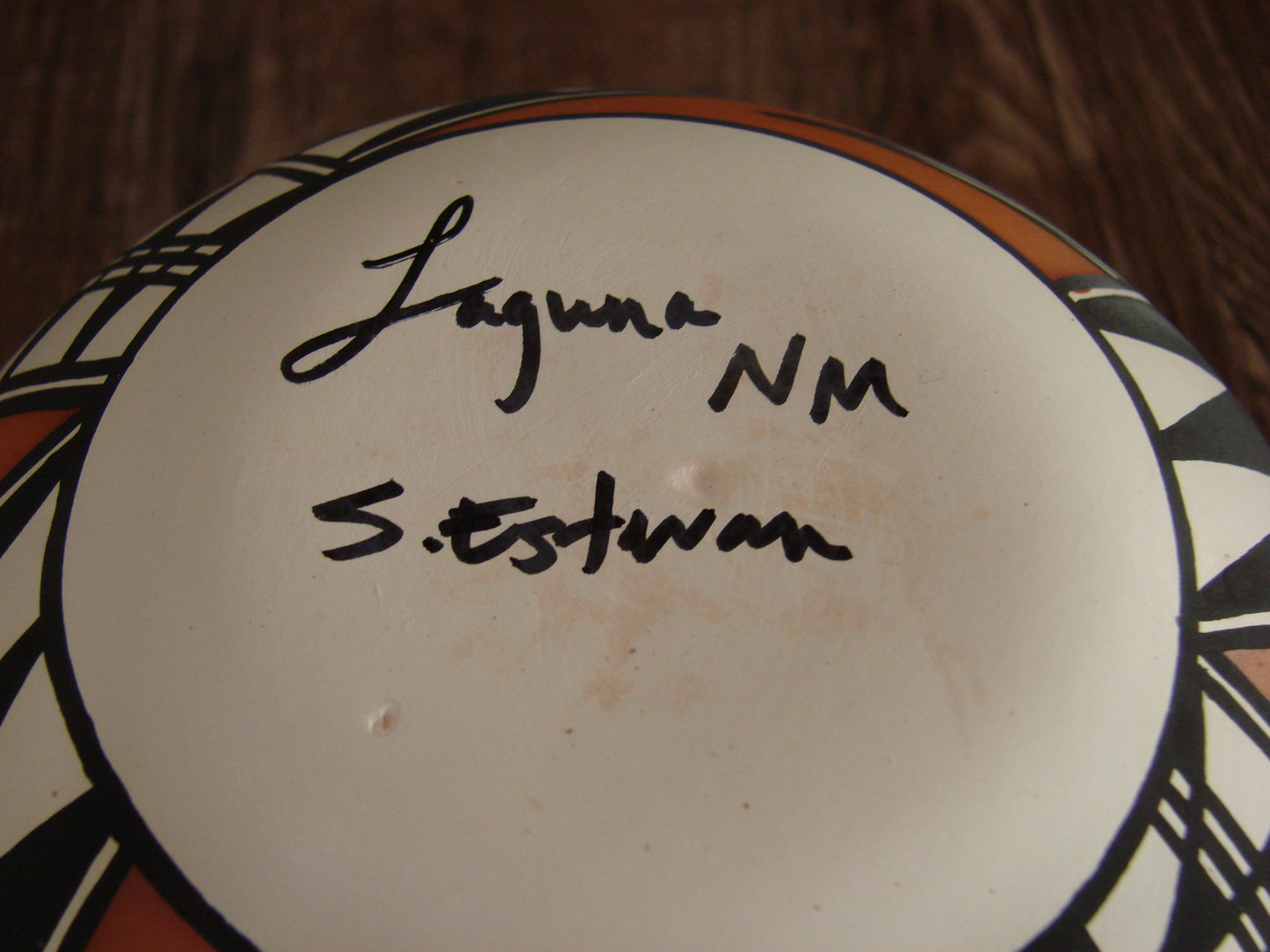 Native American Hand Painted Fine Line Acoma Pottery by Estevan