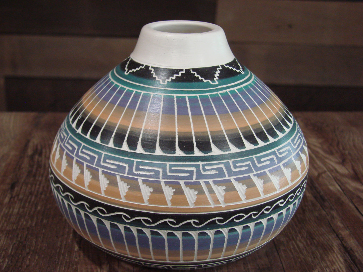 Native American Hand Etched & Hand Painted Pottery - Gilmore