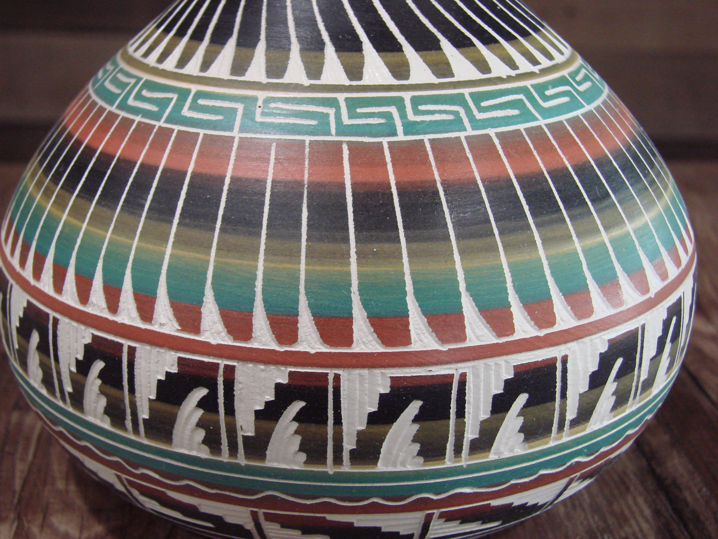 Native American Hand Etched & Hand Painted Pottery - Gilmore