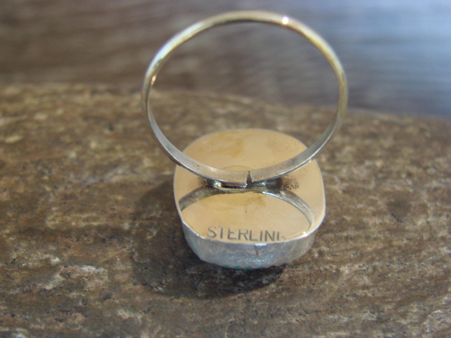 Native American Sterling Silver & Turquoise Ring - Begay - Size 10