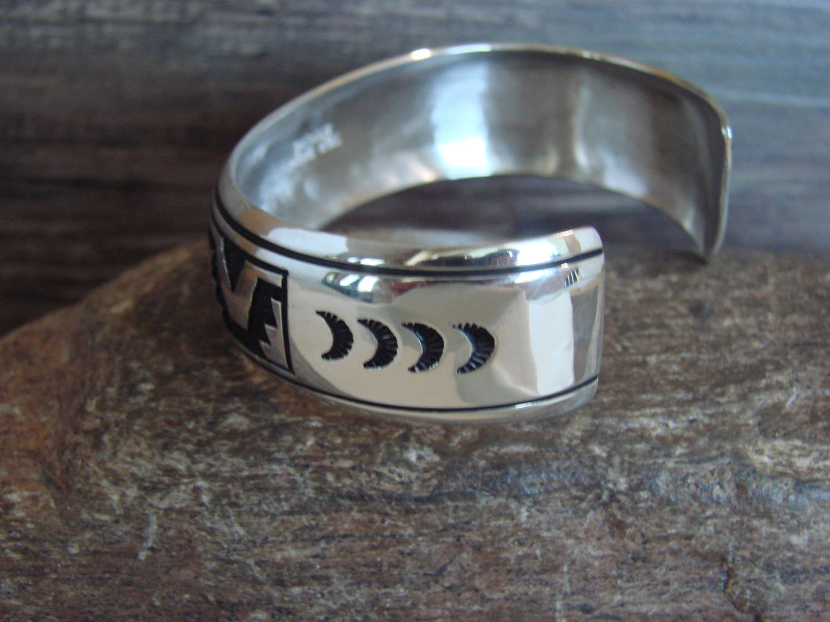 Native American Sterling Silver Petroglyph Bracelet by Singer