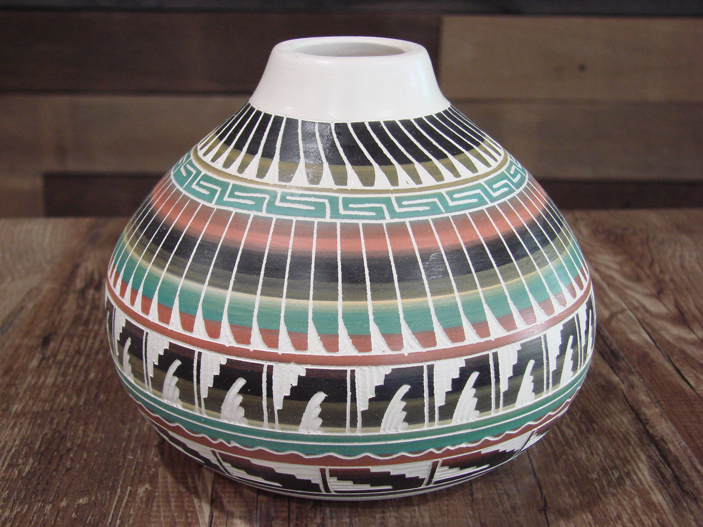 Native American Hand Etched & Hand Painted Pottery - Gilmore
