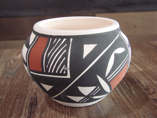Small Native American Hand Painted Fine Line Acoma Pottery by Victorino