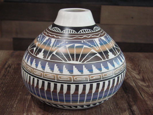 Native American Hand Etched & Hand Painted Pottery - Gilmore