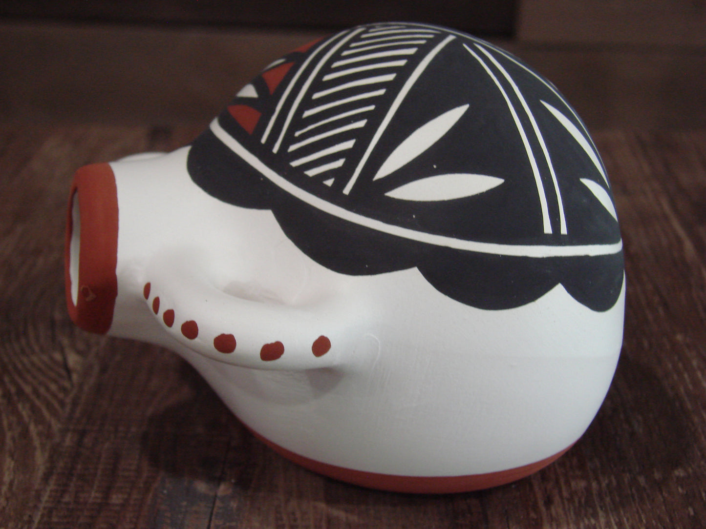Native American Acoma Fine Line Hand Painted Pottery - Aragon