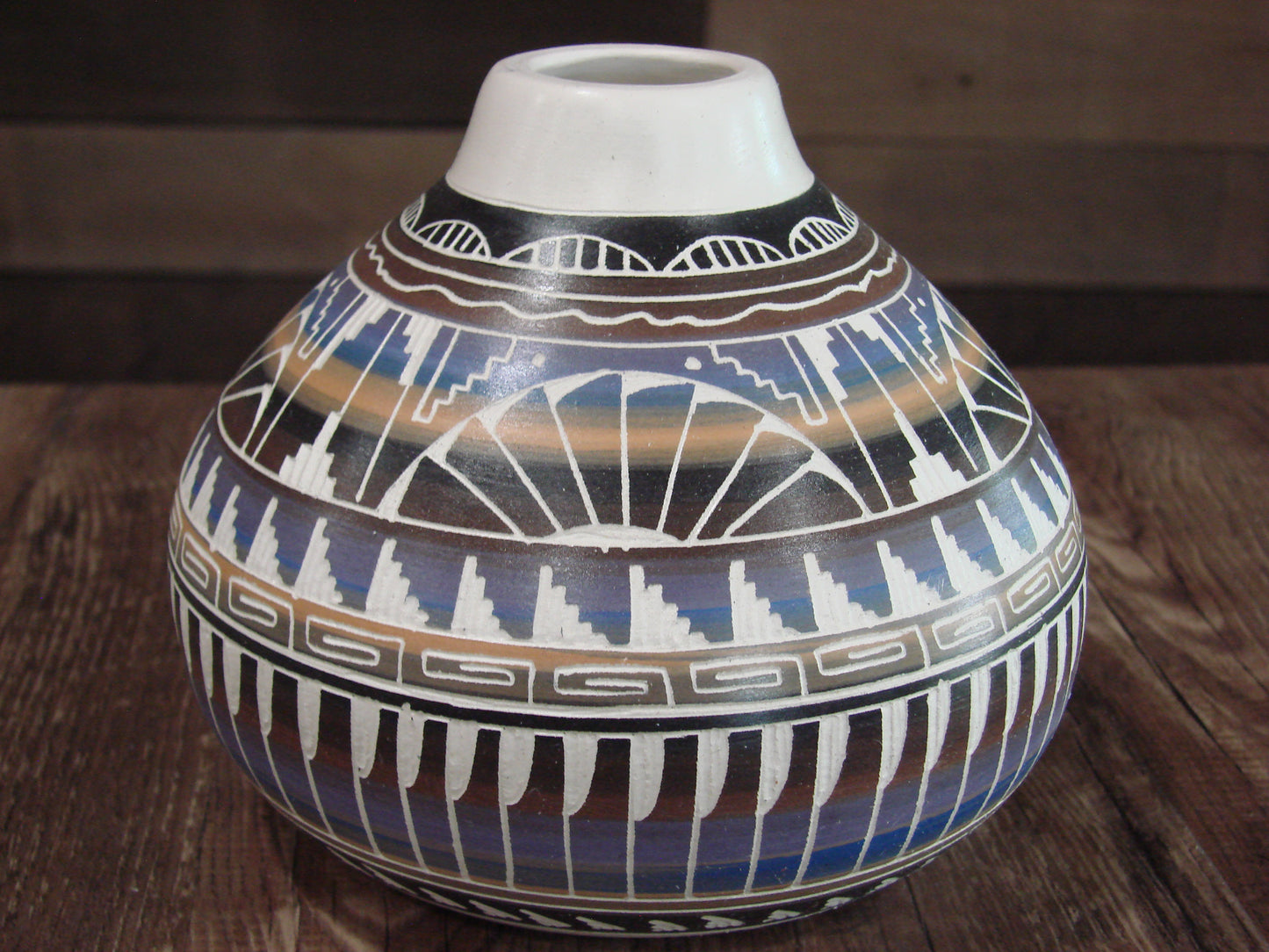Native American Hand Etched & Hand Painted Pottery - Gilmore