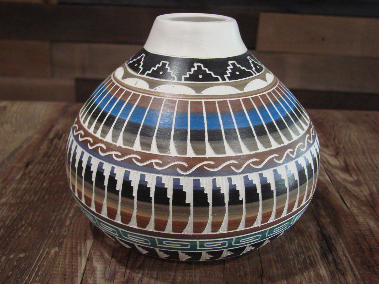 Native American Hand Etched & Hand Painted Pottery - Gilmore