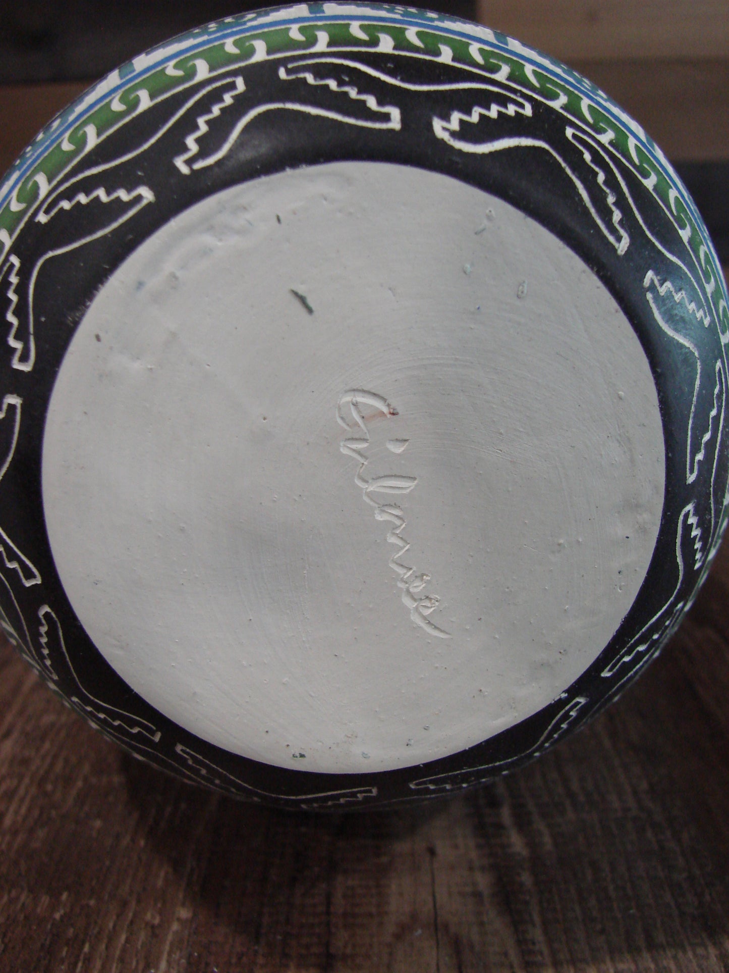 Native American Hand Etched & Hand Painted Pottery - Gilmore