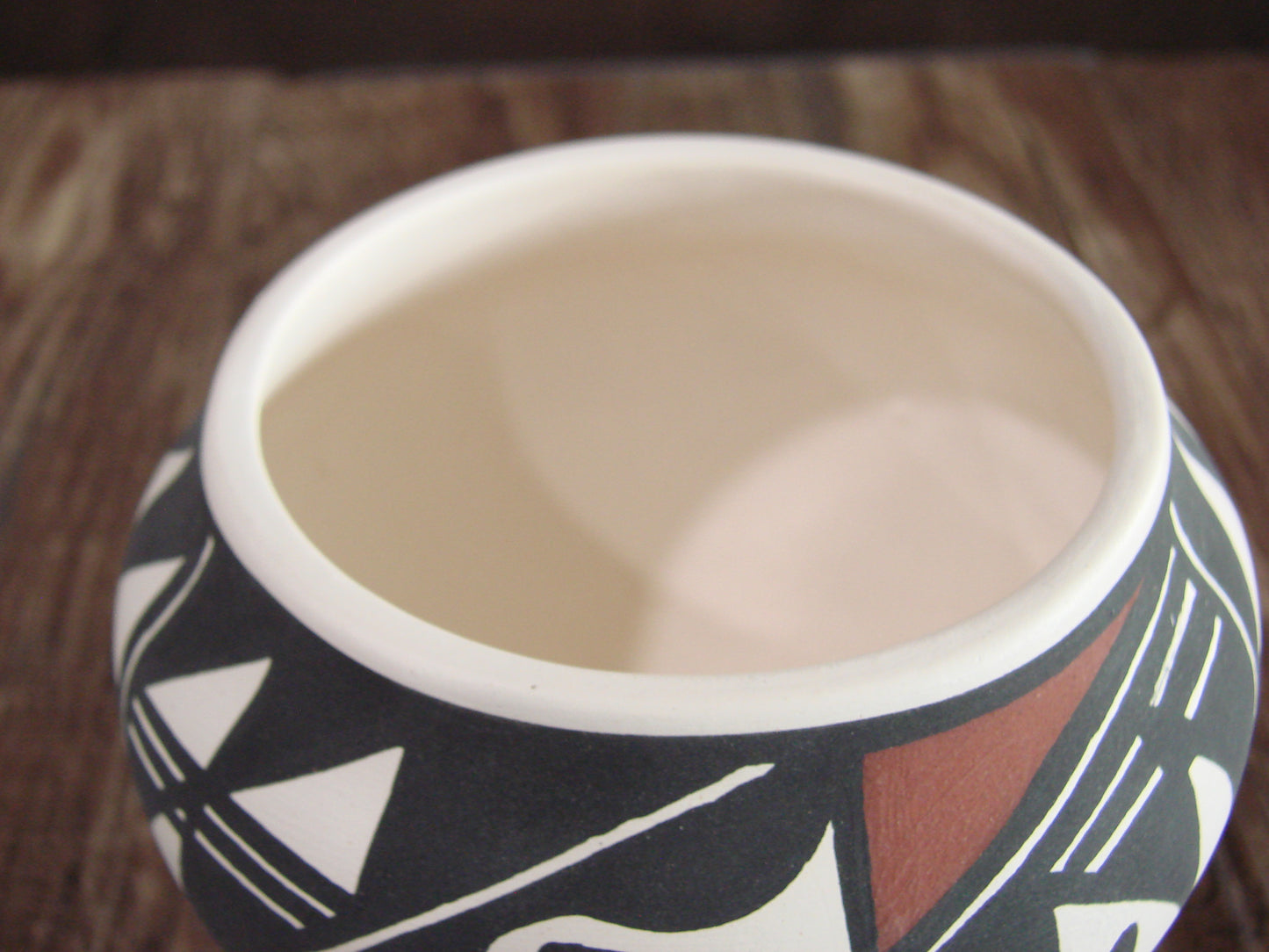 Small Native American Hand Painted Fine Line Acoma Pottery by Victorino