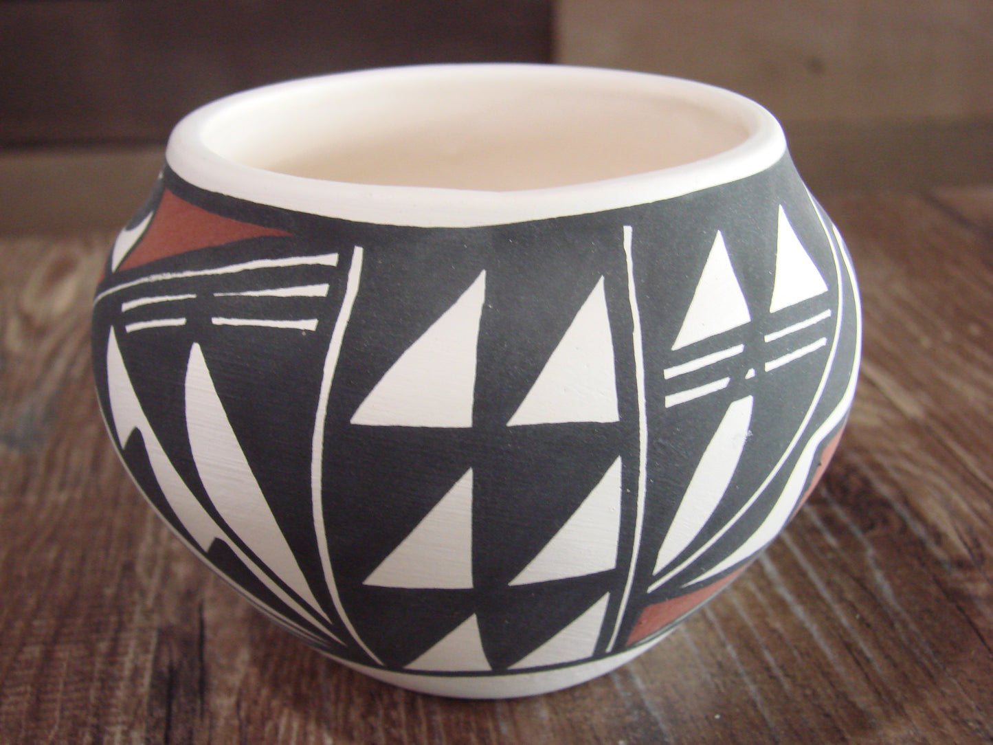 Small Native American Hand Painted Fine Line Acoma Pottery by Victorino