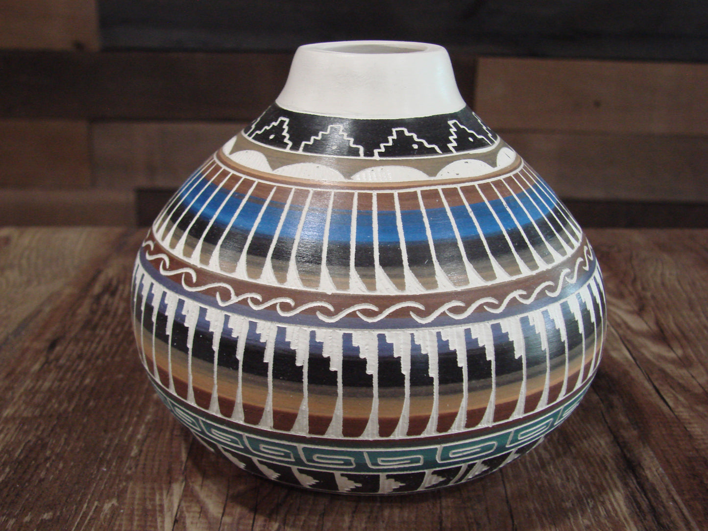 Native American Hand Etched & Hand Painted Pottery - Gilmore