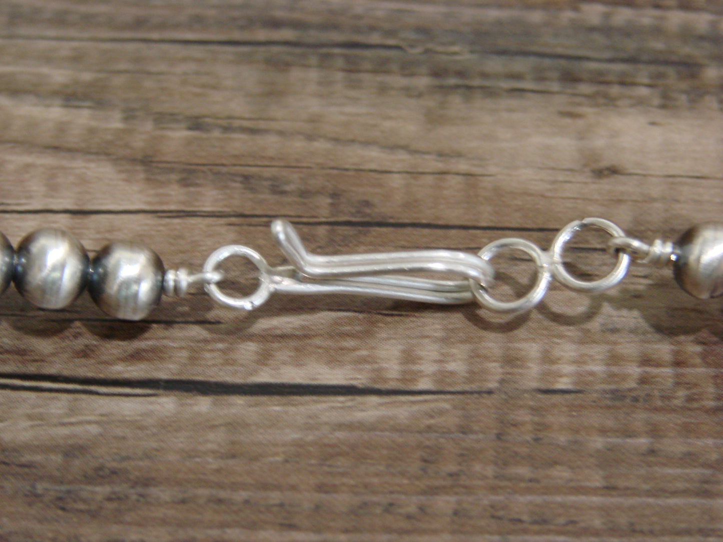 Native American Sterling Silver 20" Multi Strand Navajo Pearl Necklace - Begay