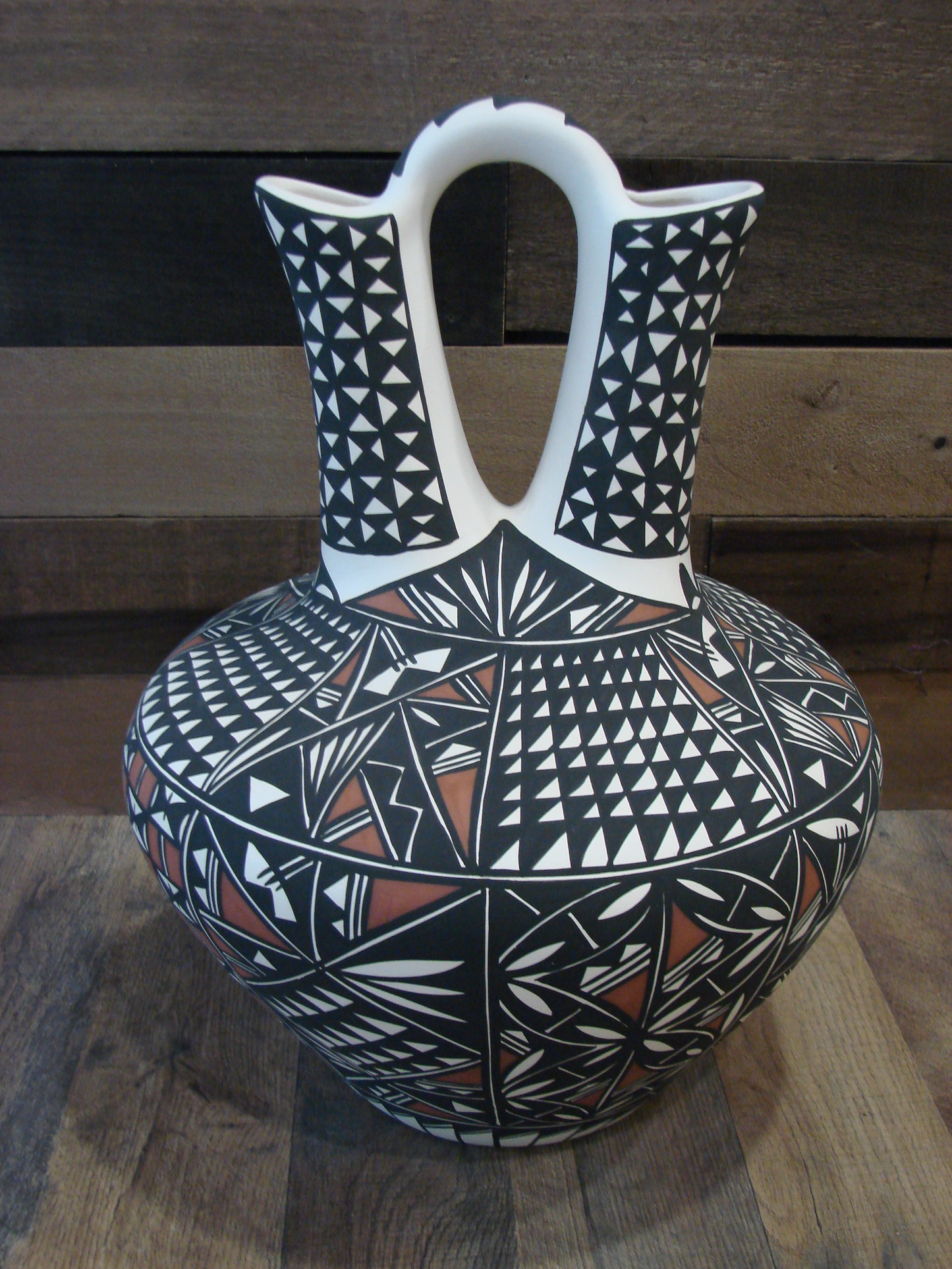 Large Native American Hand Painted Wedding Vase Pottery by Concho