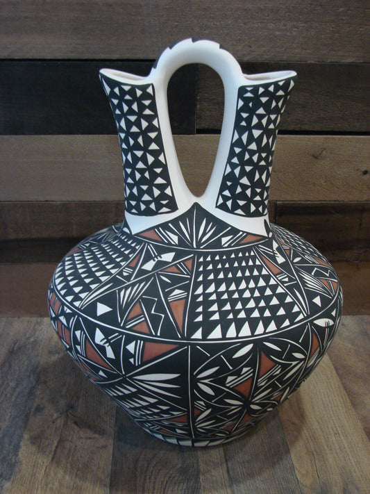 Large Native American Hand Painted Wedding Vase Pottery by Concho