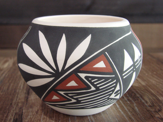 Small Native American Hand Painted Fine Line Acoma Pottery by Victorino