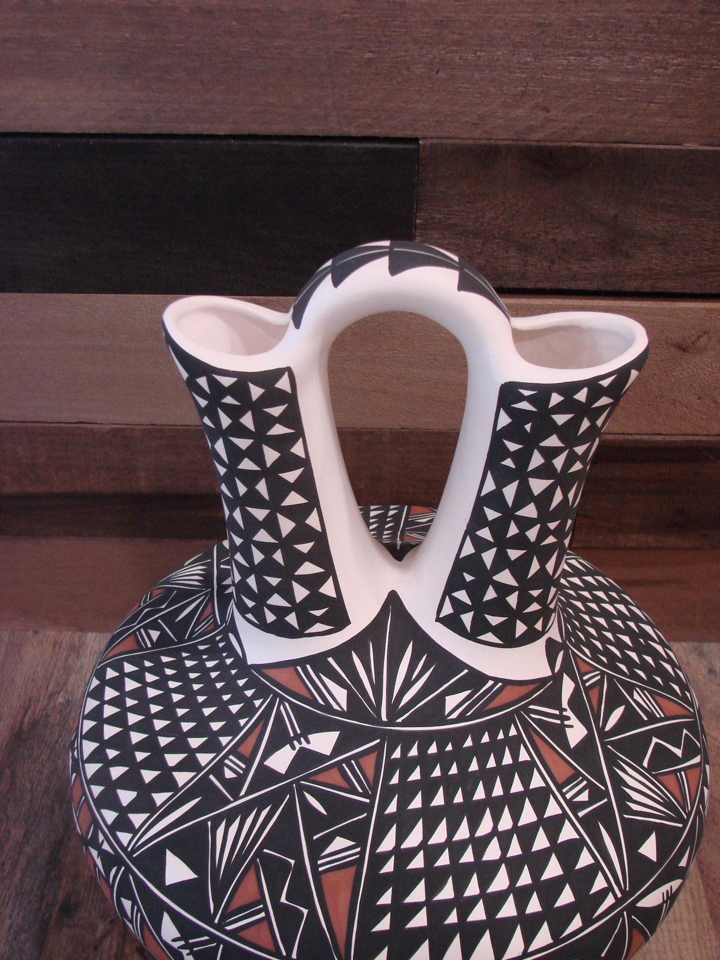 Large Native American Hand Painted Wedding Vase Pottery by Concho