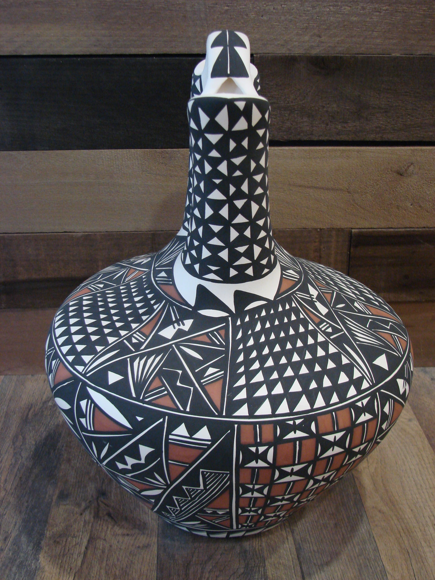 Large Native American Hand Painted Wedding Vase Pottery by Concho