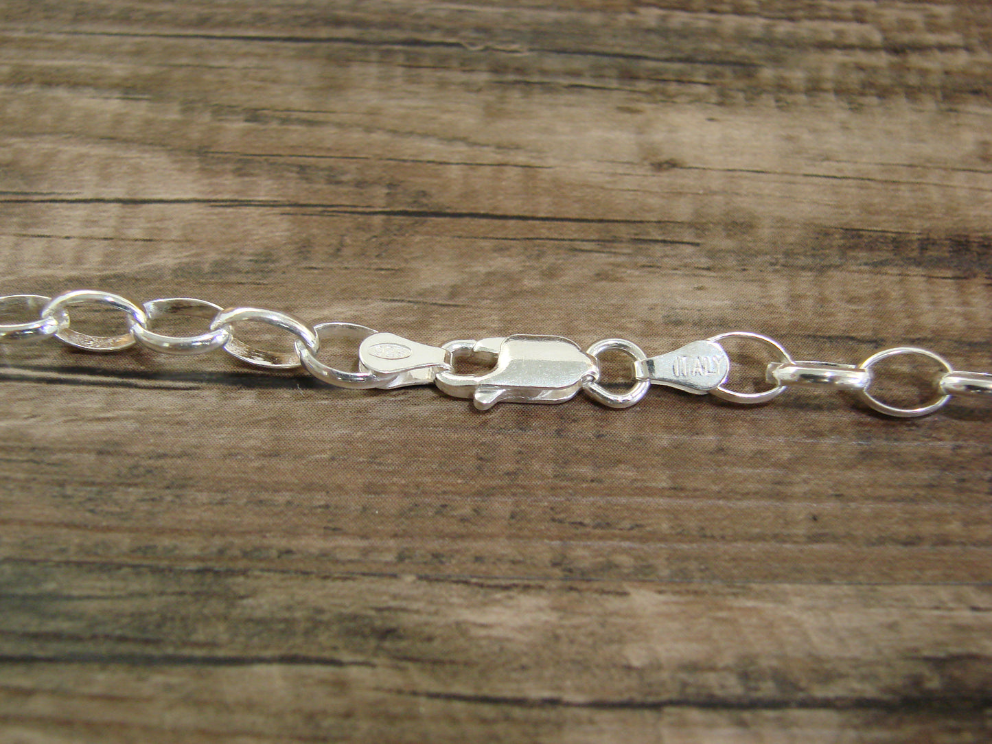 Native American 23" Sterling Silver & Moroccan Ammonite Link Necklace by Johnson