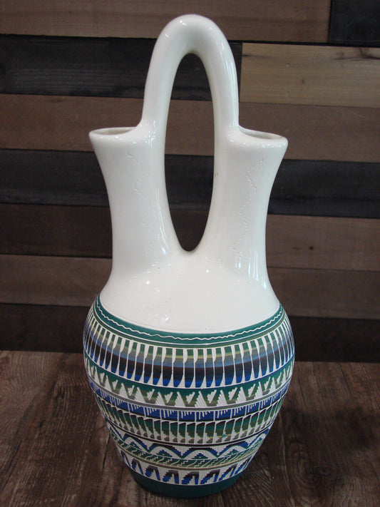 Native American Hand Etched & Hand Painted Wedding Vase - Gilmore