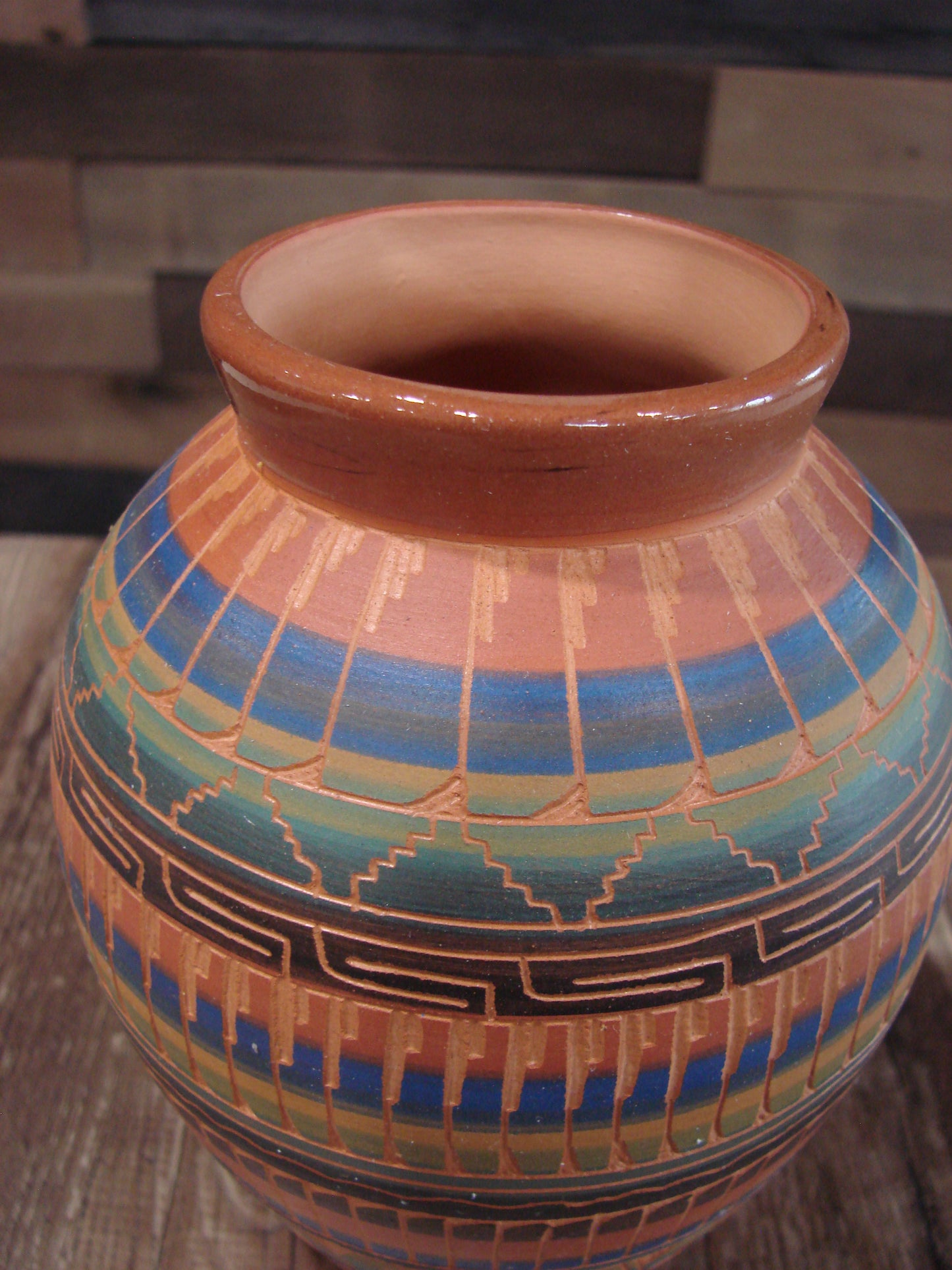 Native American Hand Etched & Hand Painted Pottery - Gilmore