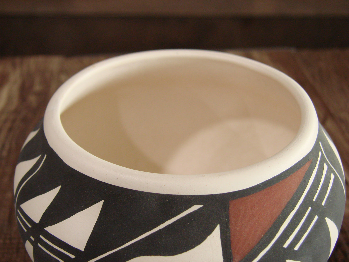 Small Native American Hand Painted Fine Line Acoma Pottery by Victorino