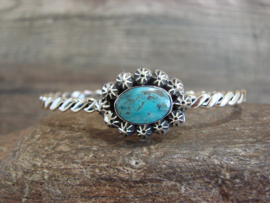 Native American Sterling Silver & Turquoise Bracelet by Yazzie
