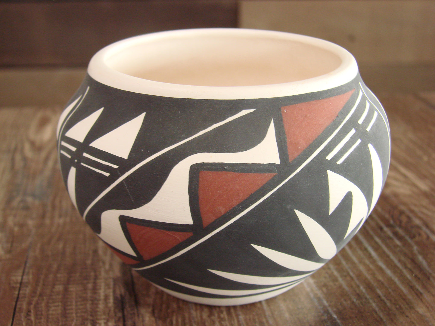 Small Native American Hand Painted Fine Line Acoma Pottery by Victorino