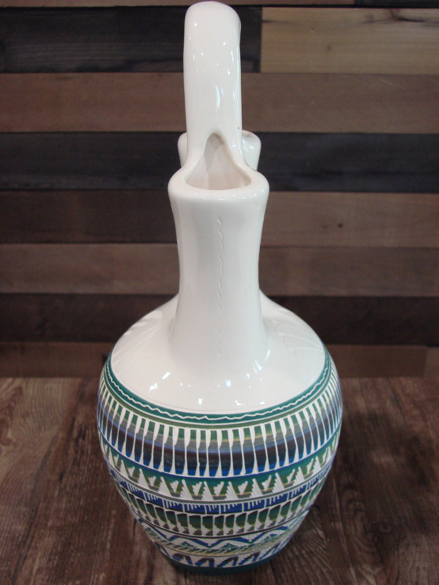 Native American Hand Etched & Hand Painted Wedding Vase - Gilmore