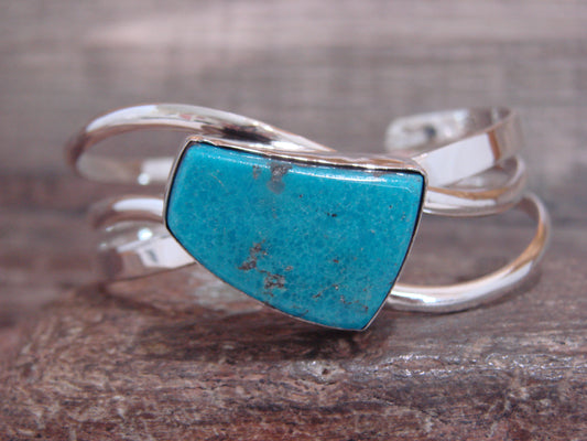 Native American Sterling Silver & Turquoise Bracelet Signed Yazzie