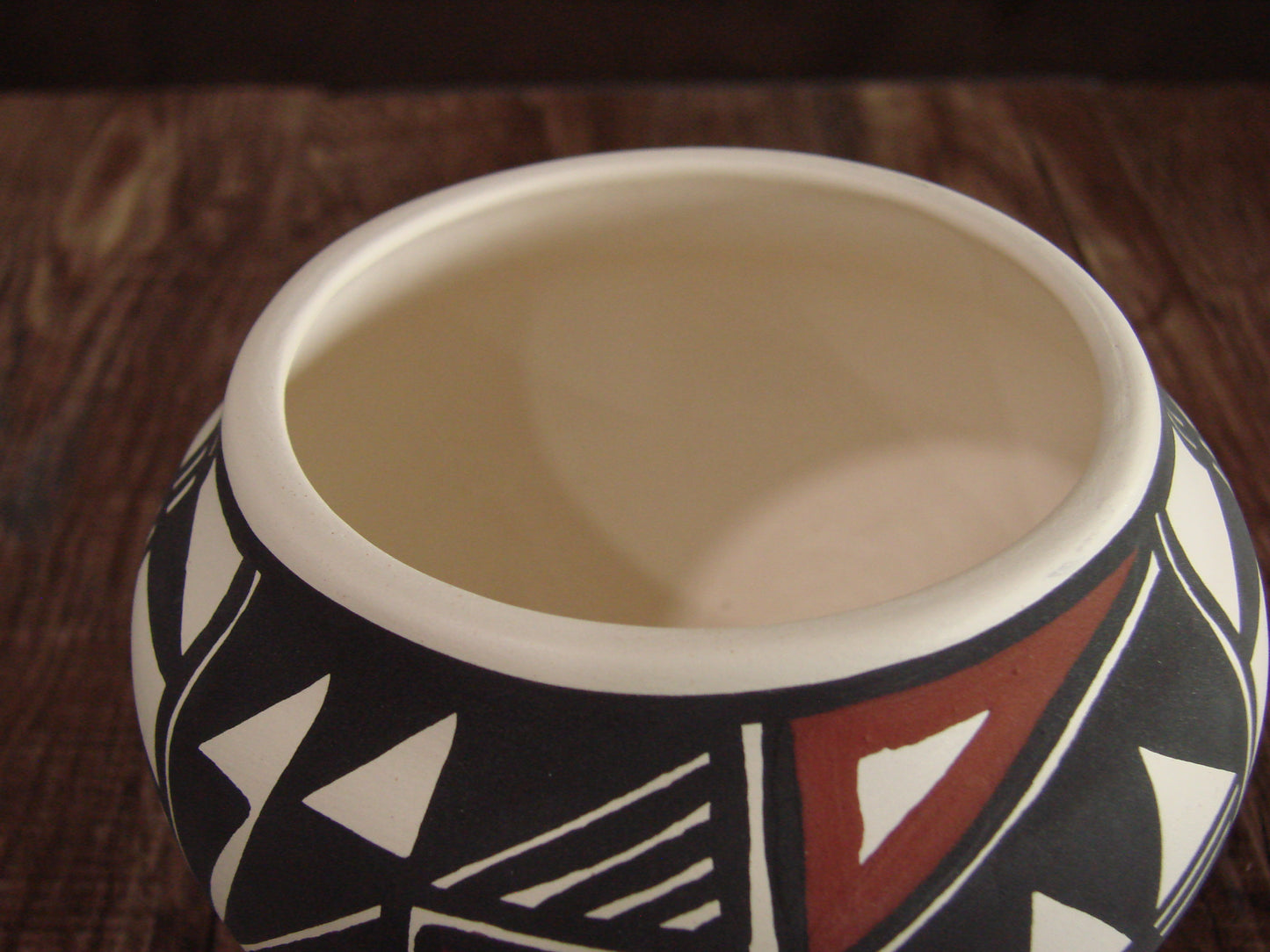 Small Native American Hand Painted Fine Line Acoma Pottery by Victorino