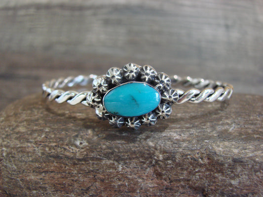 Native American Sterling Silver & Turquoise Bracelet by Yazzie