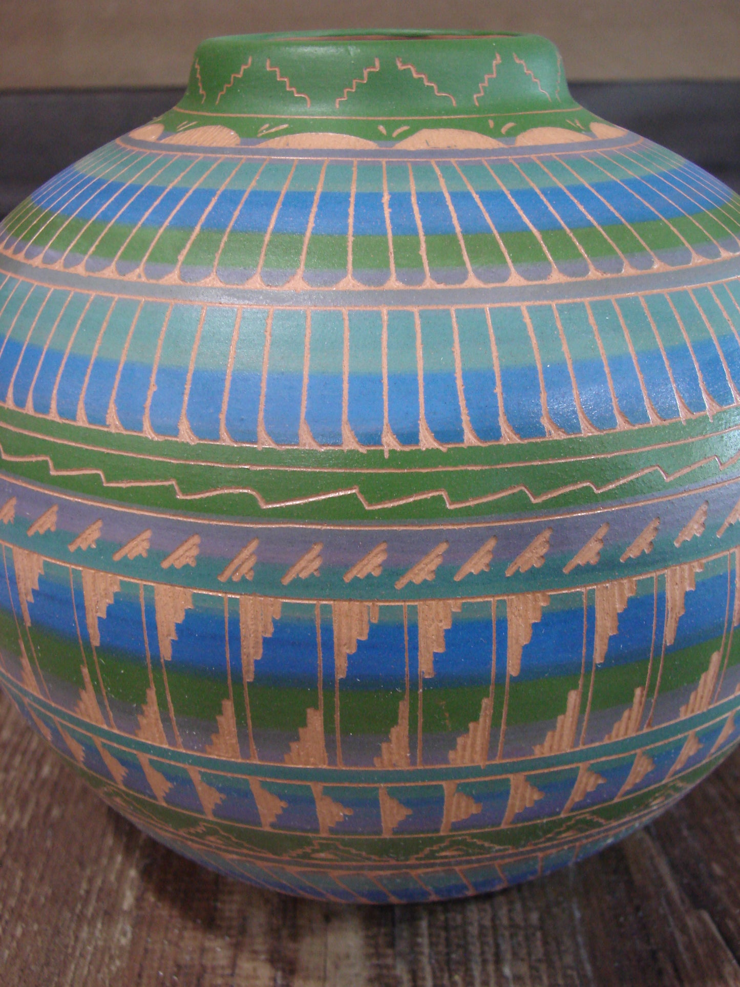 Native American Hand Etched & Hand Painted Pottery - Gilmore