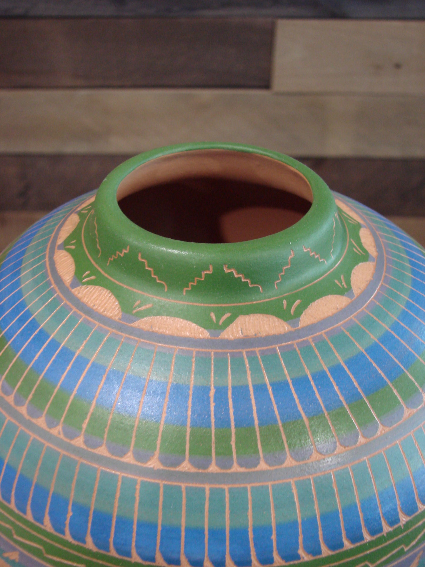 Native American Hand Etched & Hand Painted Pottery - Gilmore
