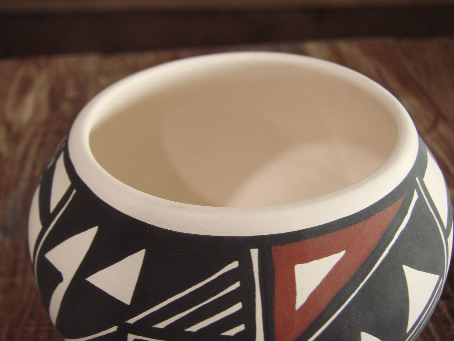 Small Native American Hand Painted Fine Line Acoma Pottery by Victorino