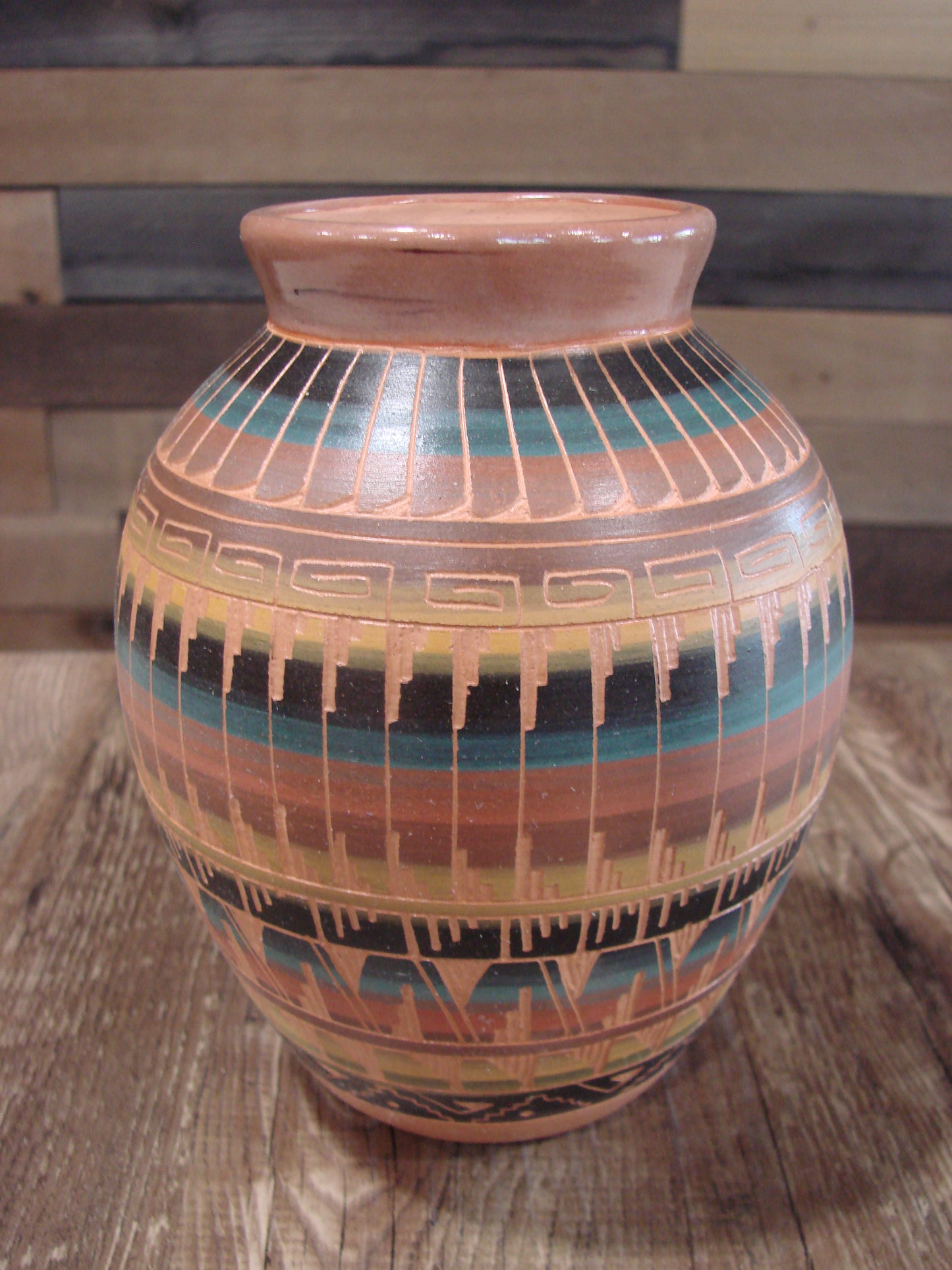 Native American Hand Etched & Hand Painted Pottery - Gilmore