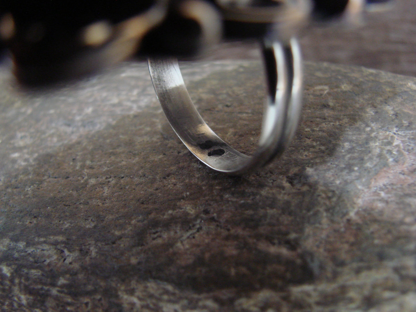 Native American Nickel Silver & Turquoise Adjustable Ring by Cleveland - Size 8 - 10