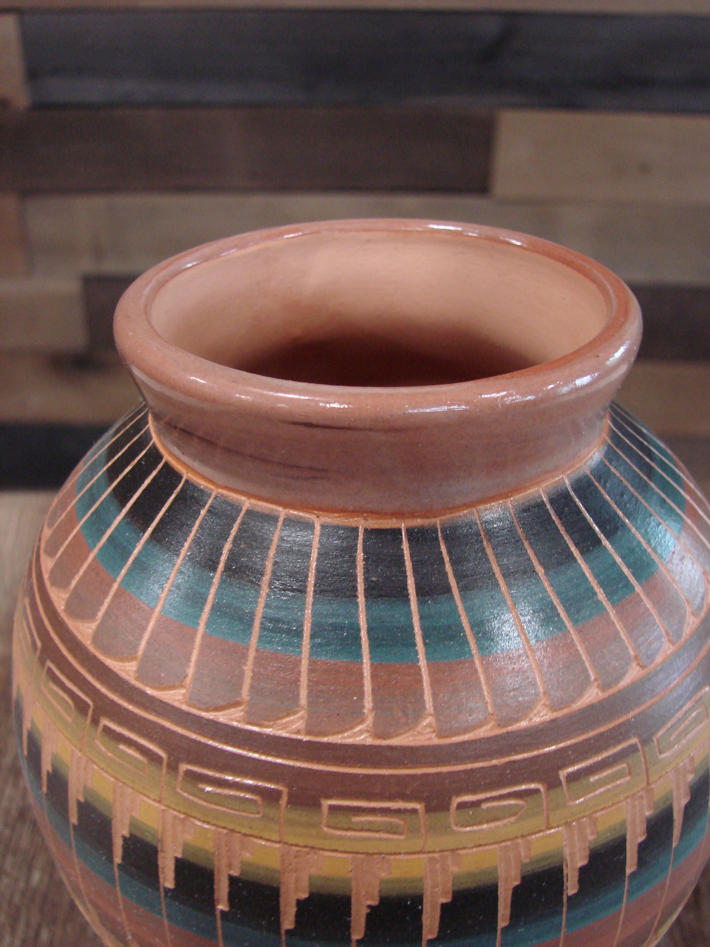 Native American Hand Etched & Hand Painted Pottery - Gilmore