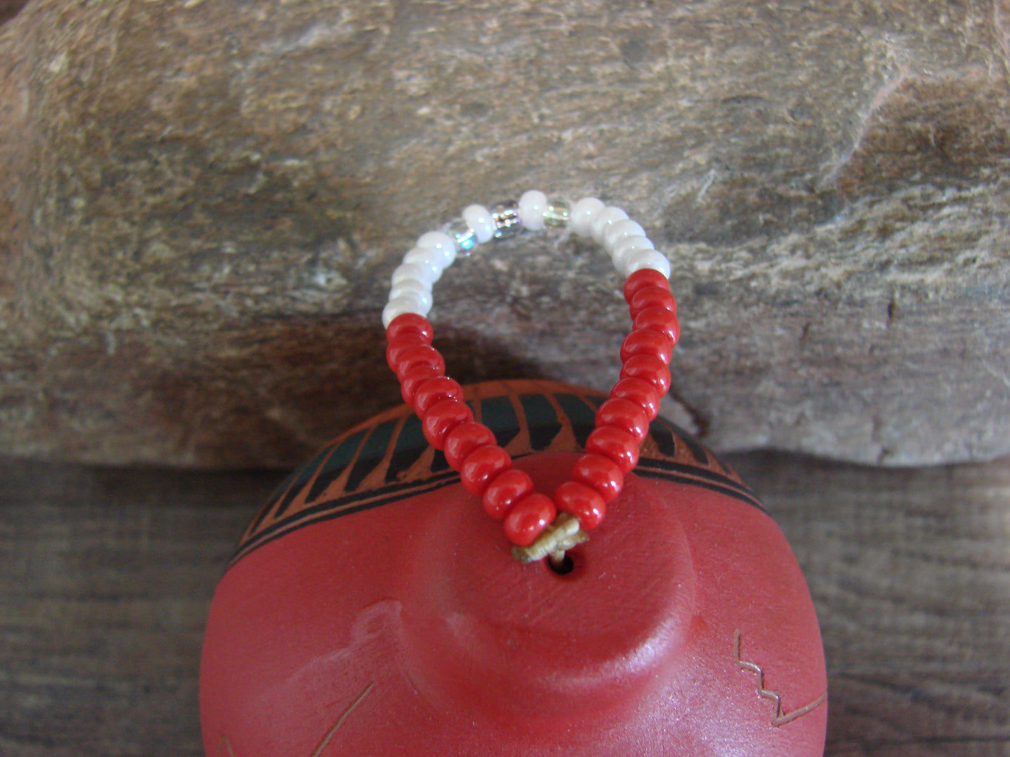 Native American Hand Etched Beaded Dream Catcher Ornament - Benally