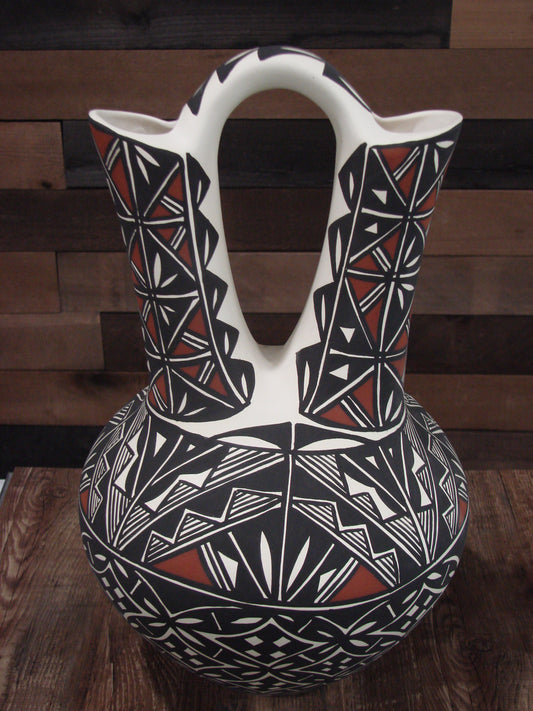 Native American Hand Painted Wedding Vase Pottery by Concho