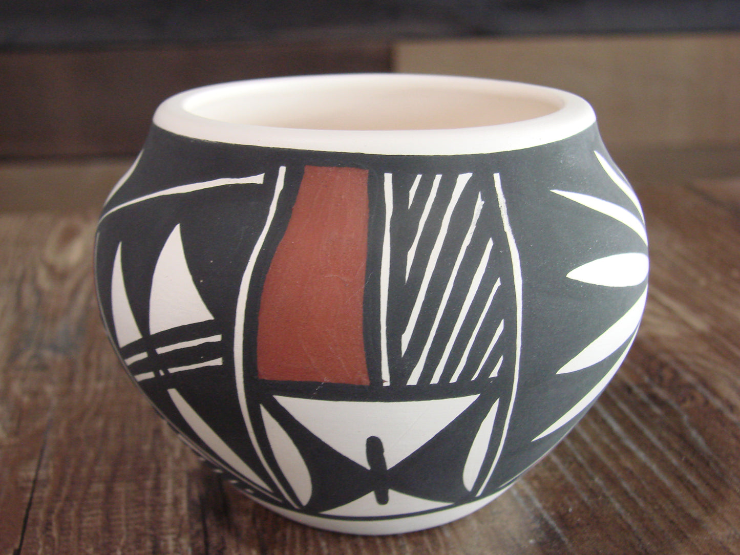 Small Native American Hand Painted Fine Line Acoma Pottery by Victorino