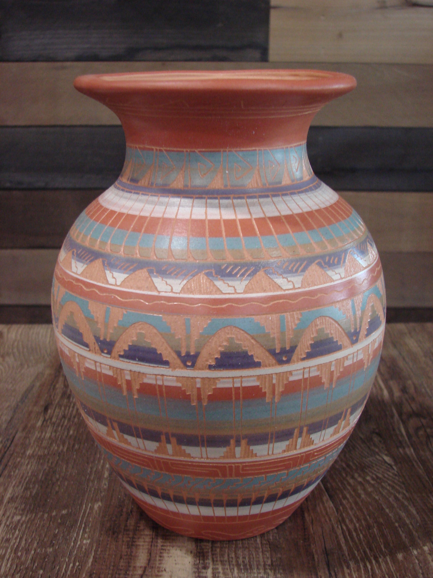 Native American Hand Etched & Hand Painted Pottery - Gilmore