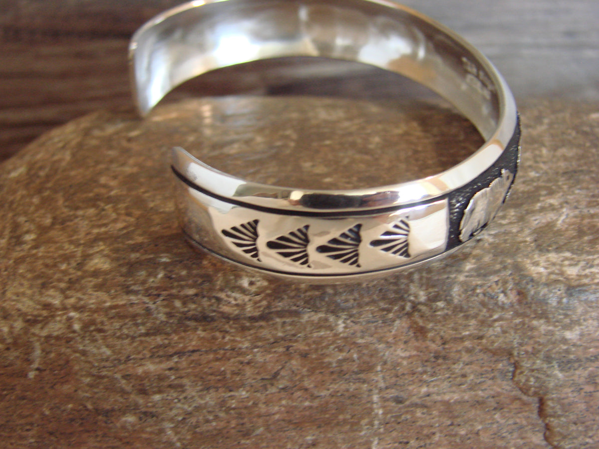 Native American Sterling Silver Bear Bracelet by Singer