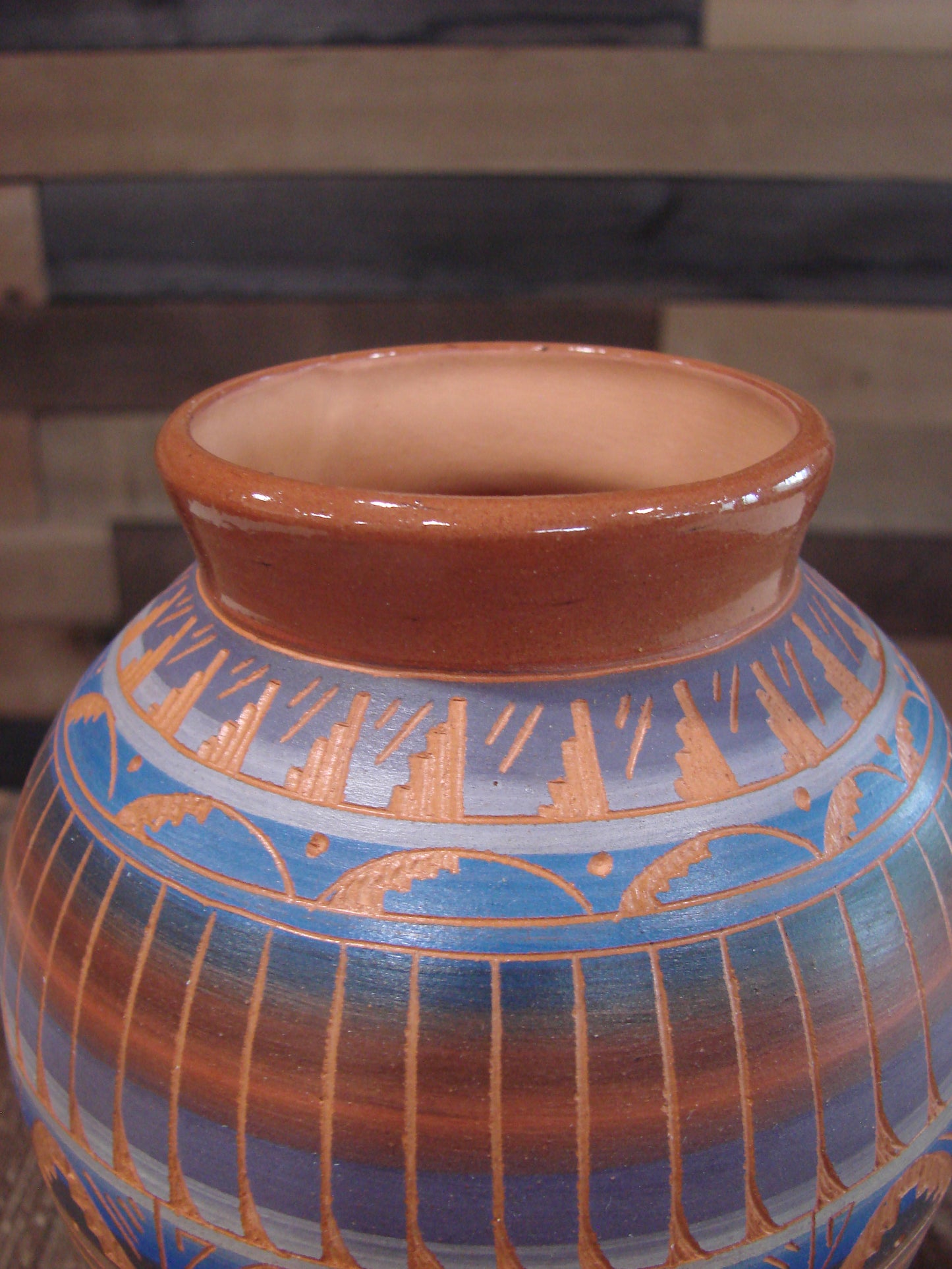 Native American Hand Etched & Hand Painted Pottery - Gilmore