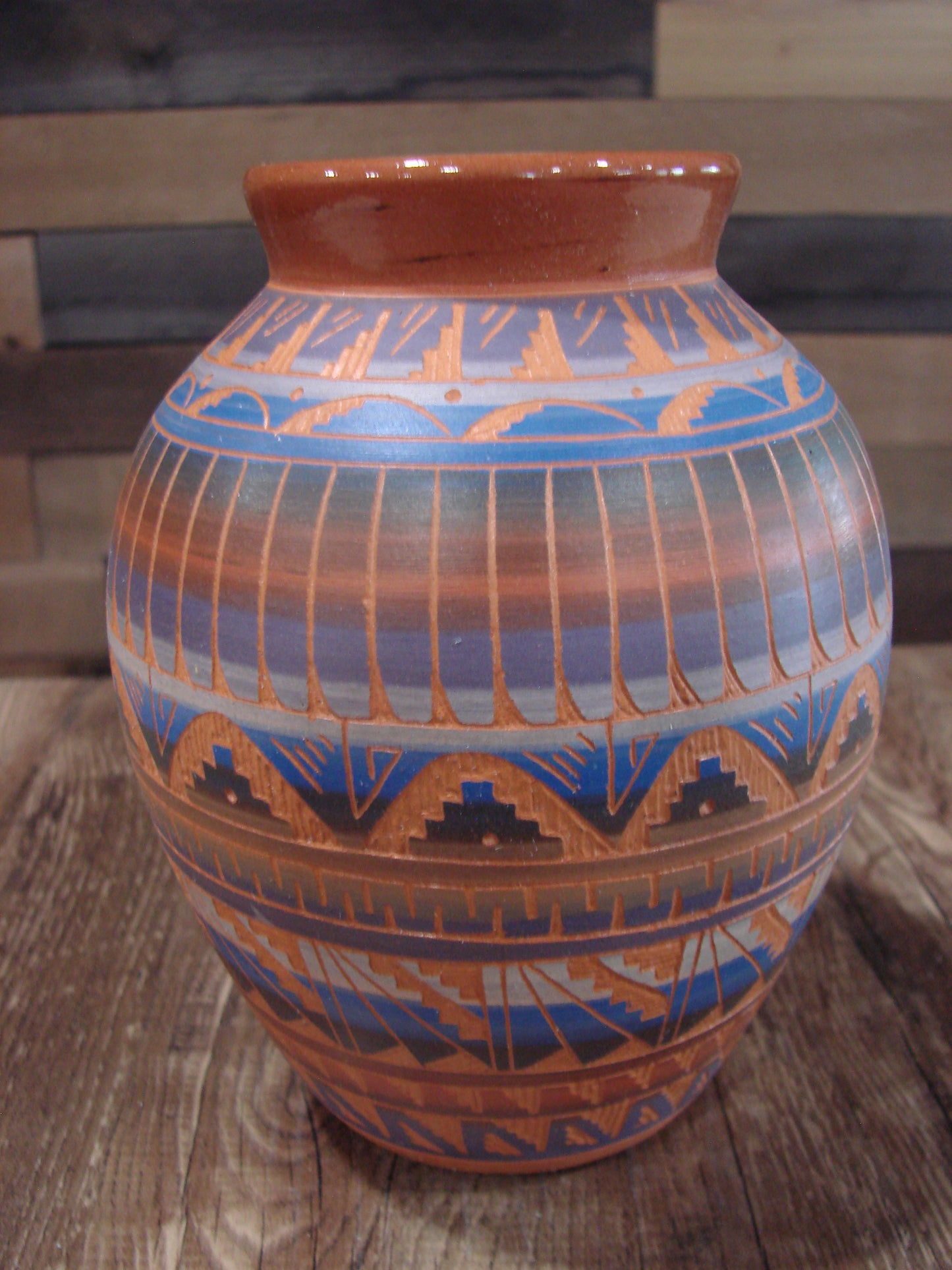 Native American Hand Etched & Hand Painted Pottery - Gilmore