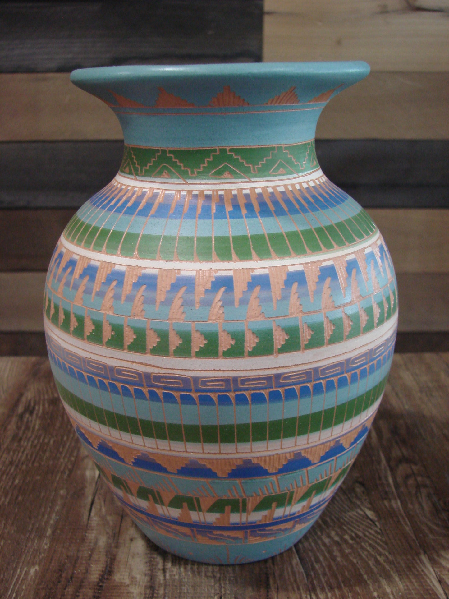 Native American Hand Etched & Hand Painted Pottery - Gilmore