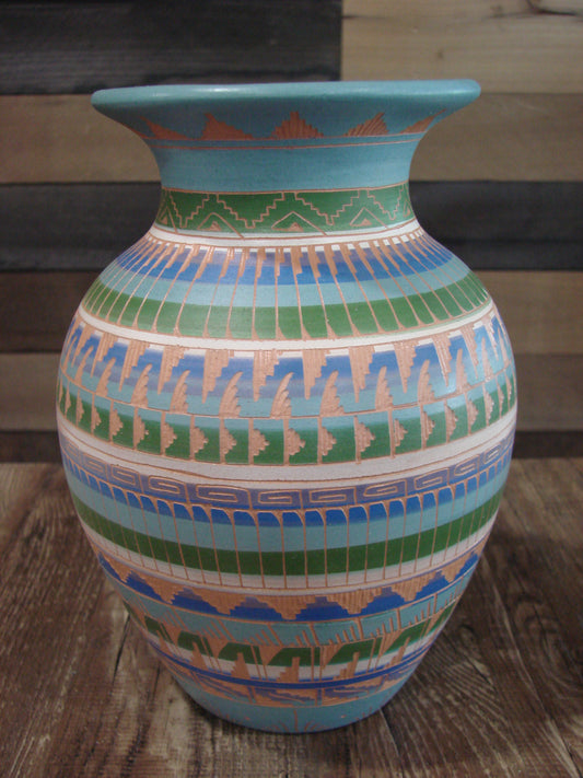 Native American Hand Etched & Hand Painted Pottery - Gilmore