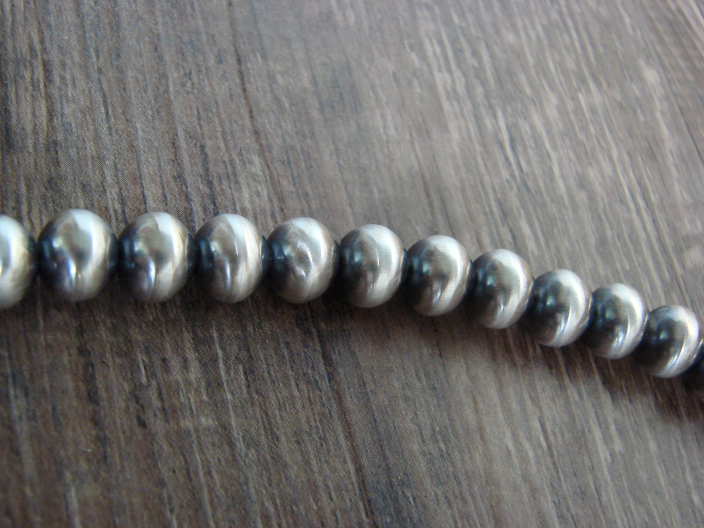 Native American Sterling Silver Navajo Pearl 24" Necklace by Halwood