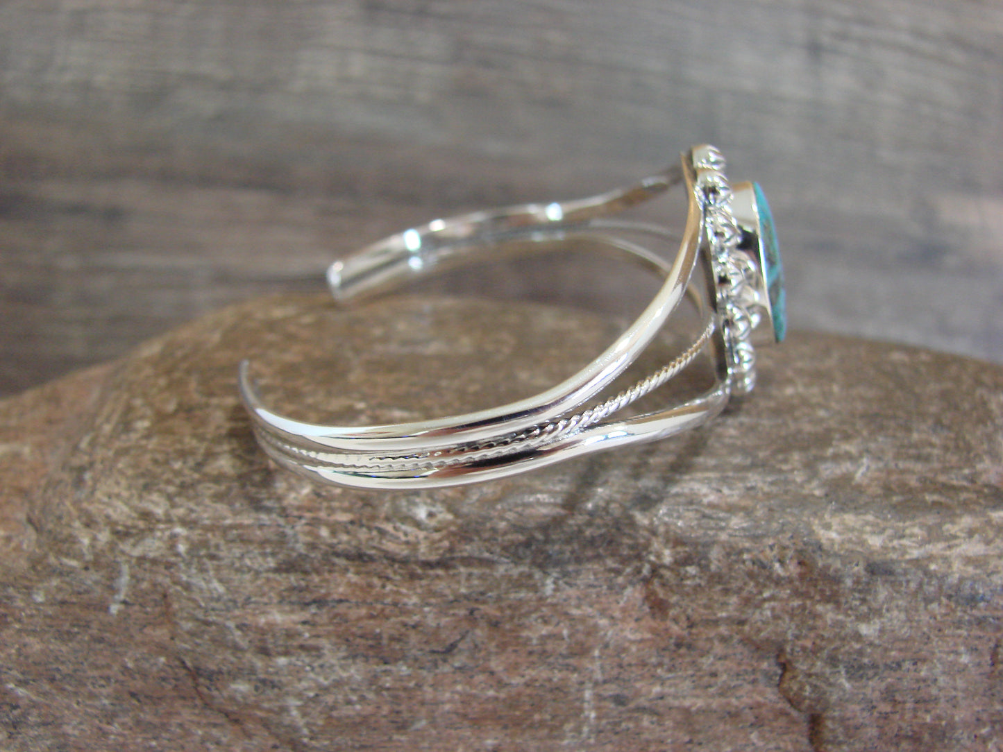 Native American Sterling Silver & Turquoise Bracelet by Yazzie