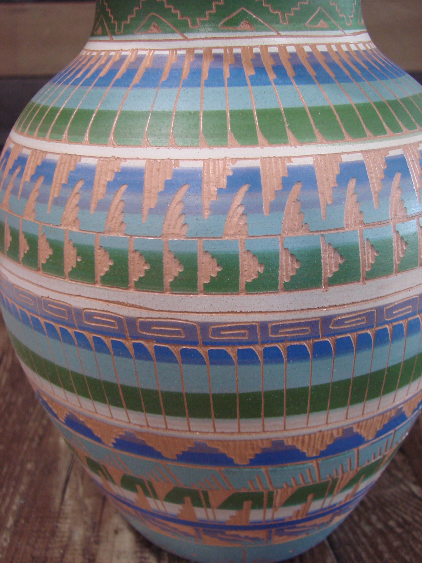 Native American Hand Etched & Hand Painted Pottery - Gilmore