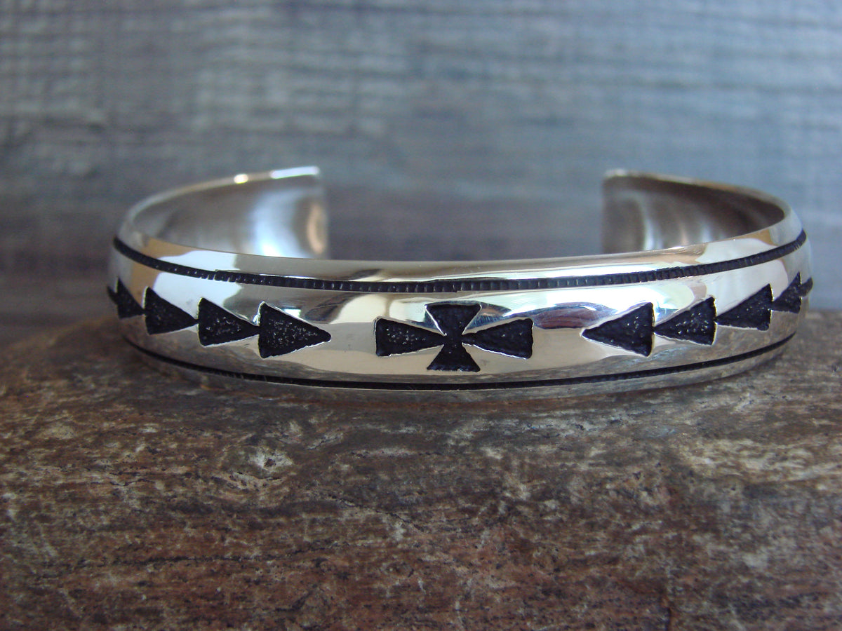 Native American Sterling Silver Petroglyph Bracelet by Singer